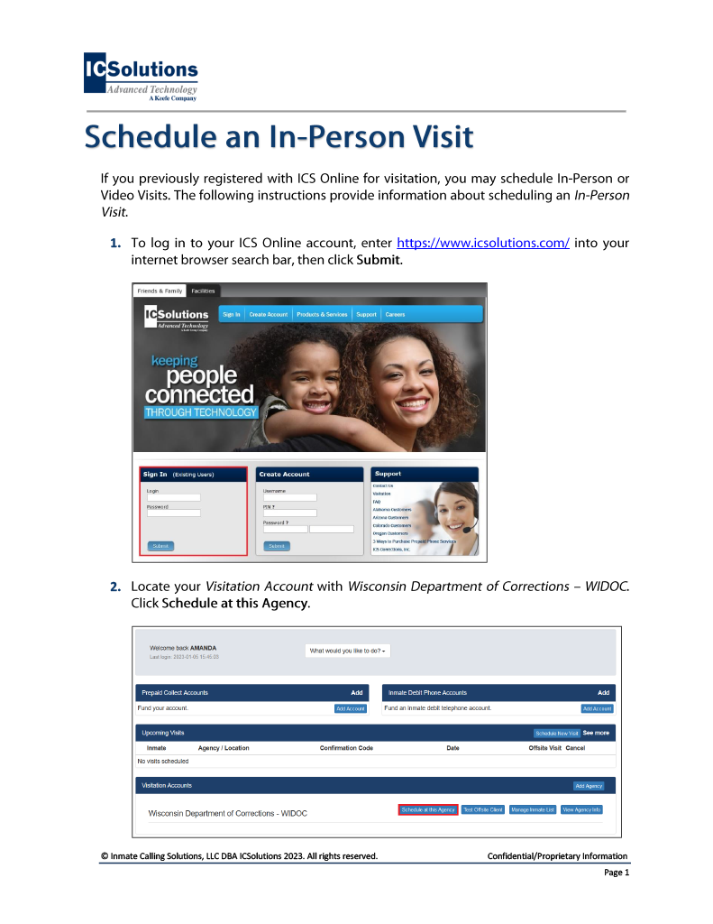 Schedule In-Person 1